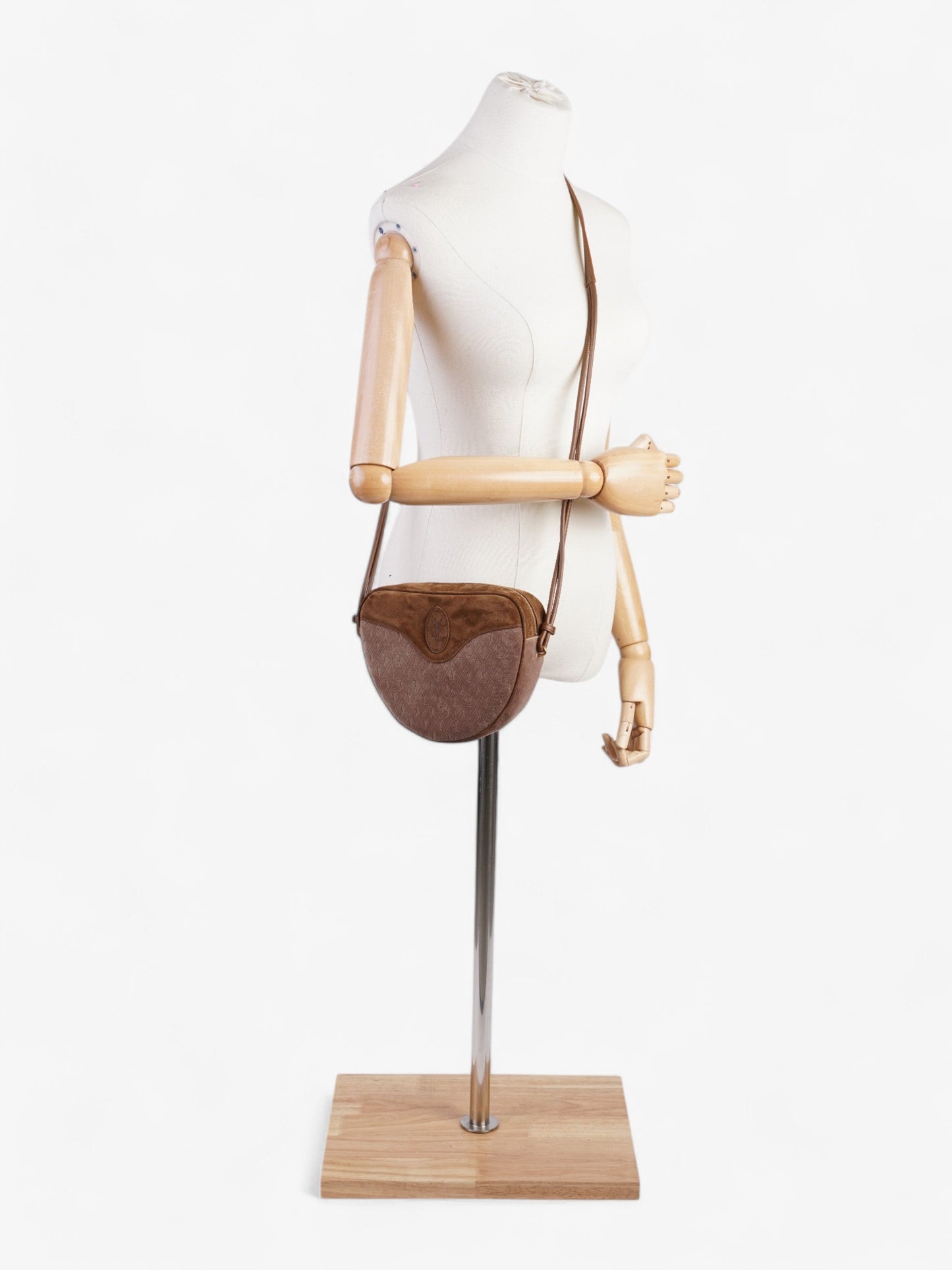 Saint Laurent Le Monogramme CÃÂur Brown / Beige Velvet