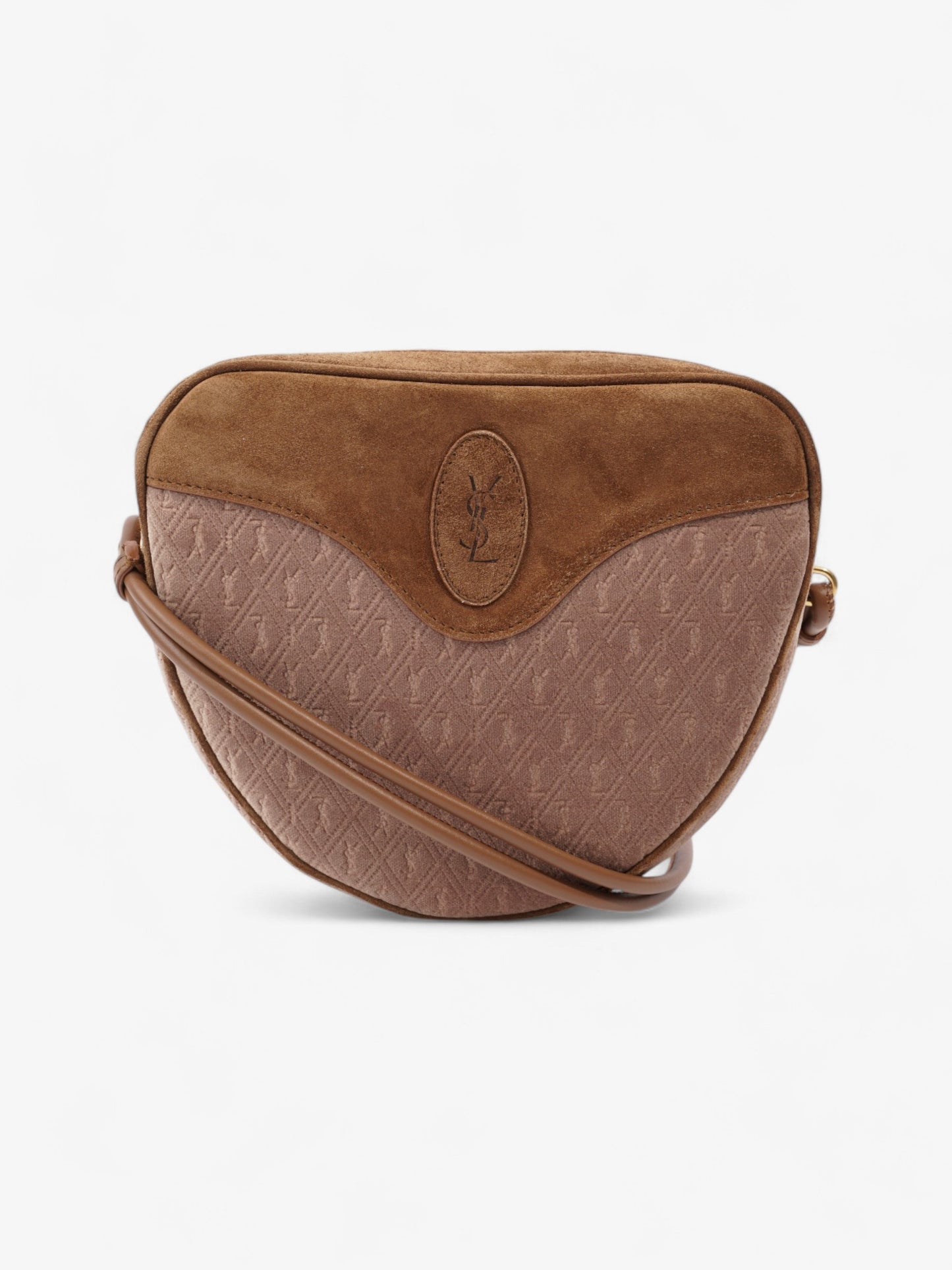 Saint Laurent Le Monogramme CÃÂur Brown / Beige Velvet