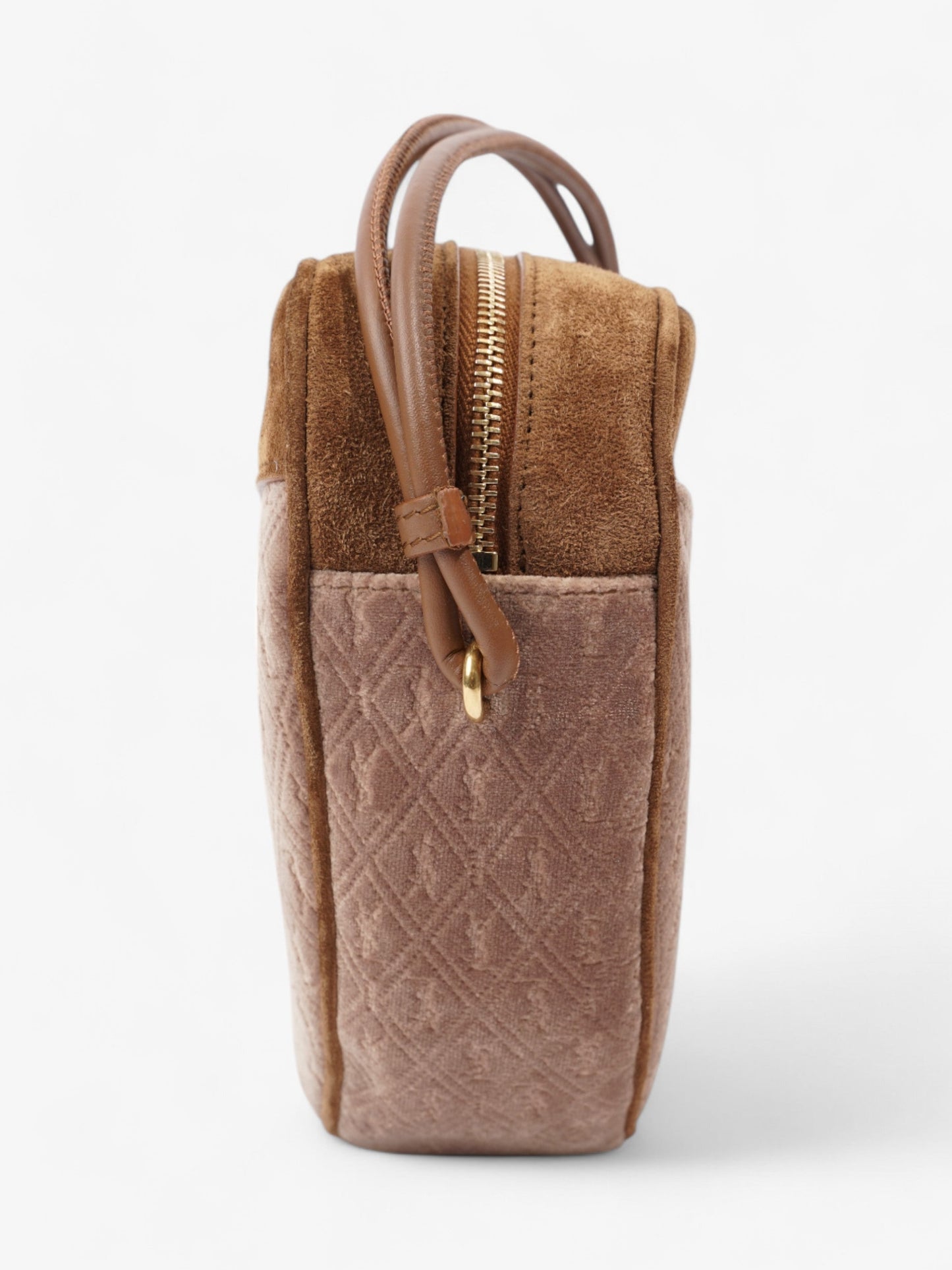 Saint Laurent Le Monogramme CÃÂur Brown / Beige Velvet