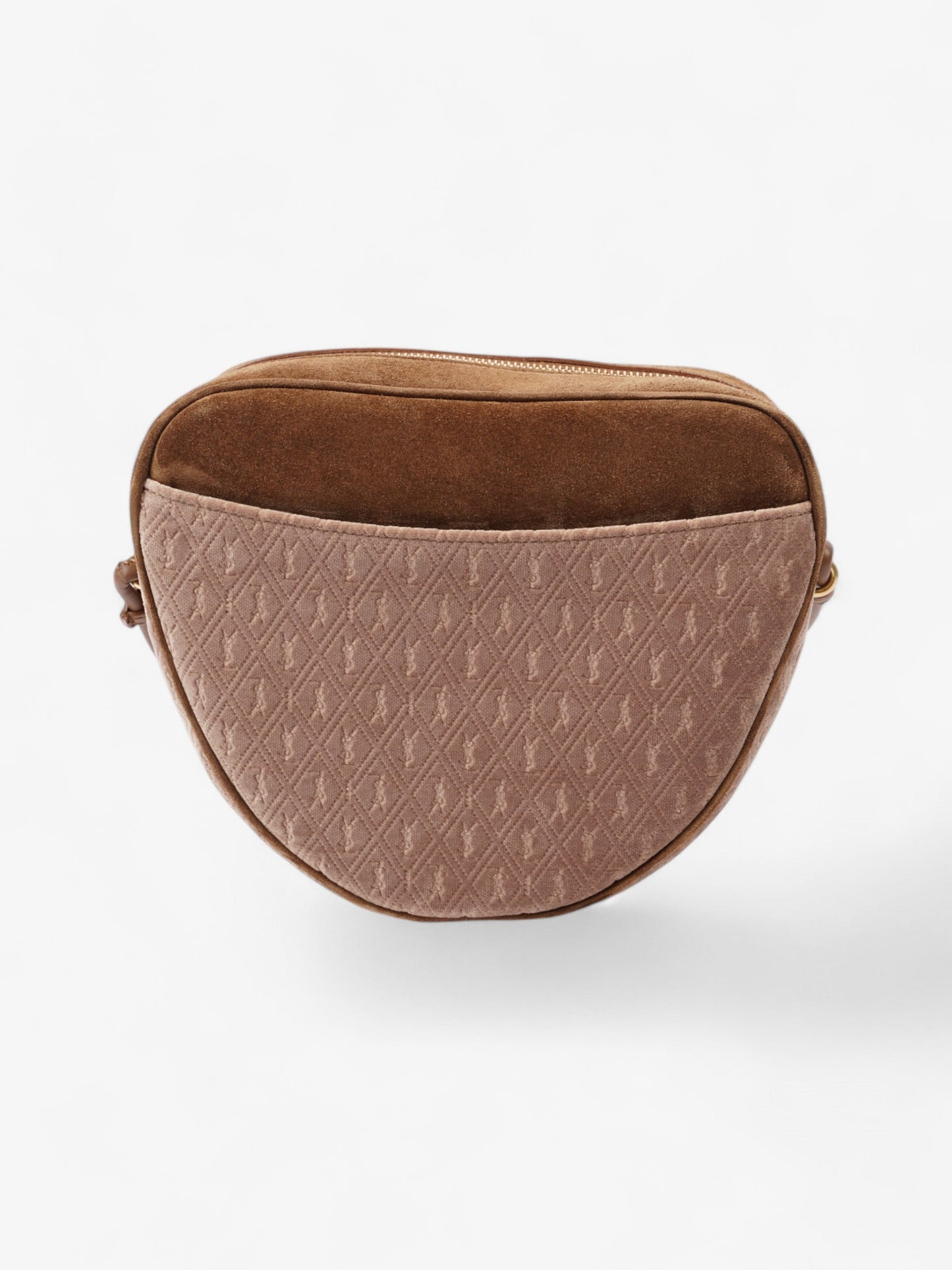 Saint Laurent Le Monogramme CÃÂur Brown / Beige Velvet