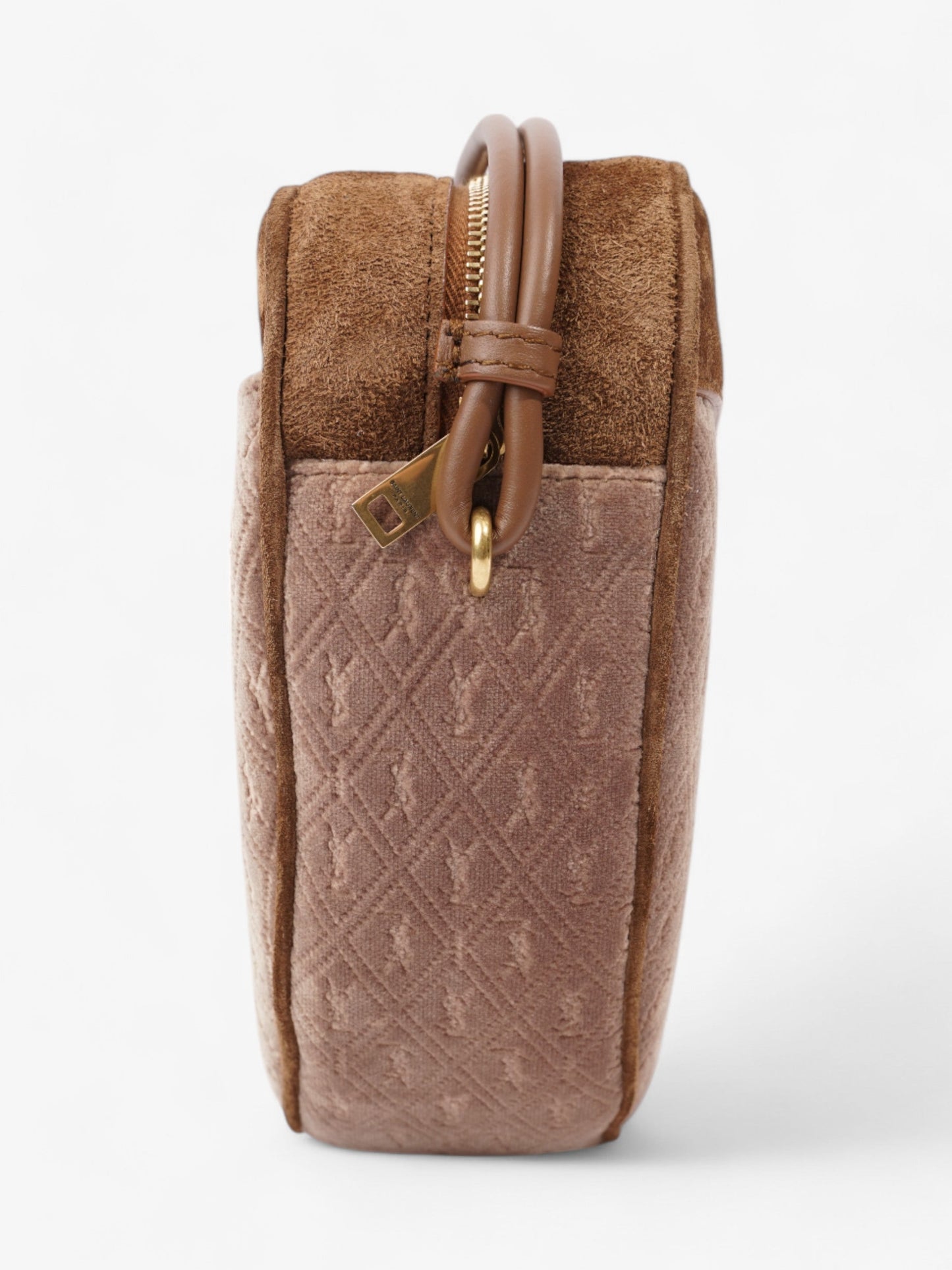 Saint Laurent Le Monogramme CÃÂur Brown / Beige Velvet