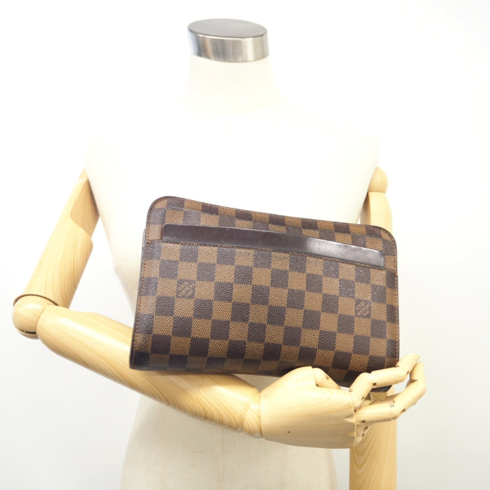 LOUIS VUITTON business bag N51993 leather Brown Clutch bag Damier Saint Louis mens