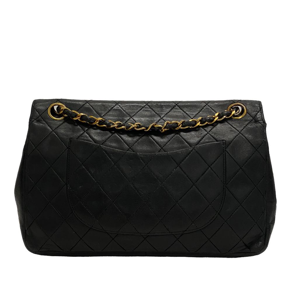 CHANEL Shoulder Bag lambskin black COCO Mark Matrasse