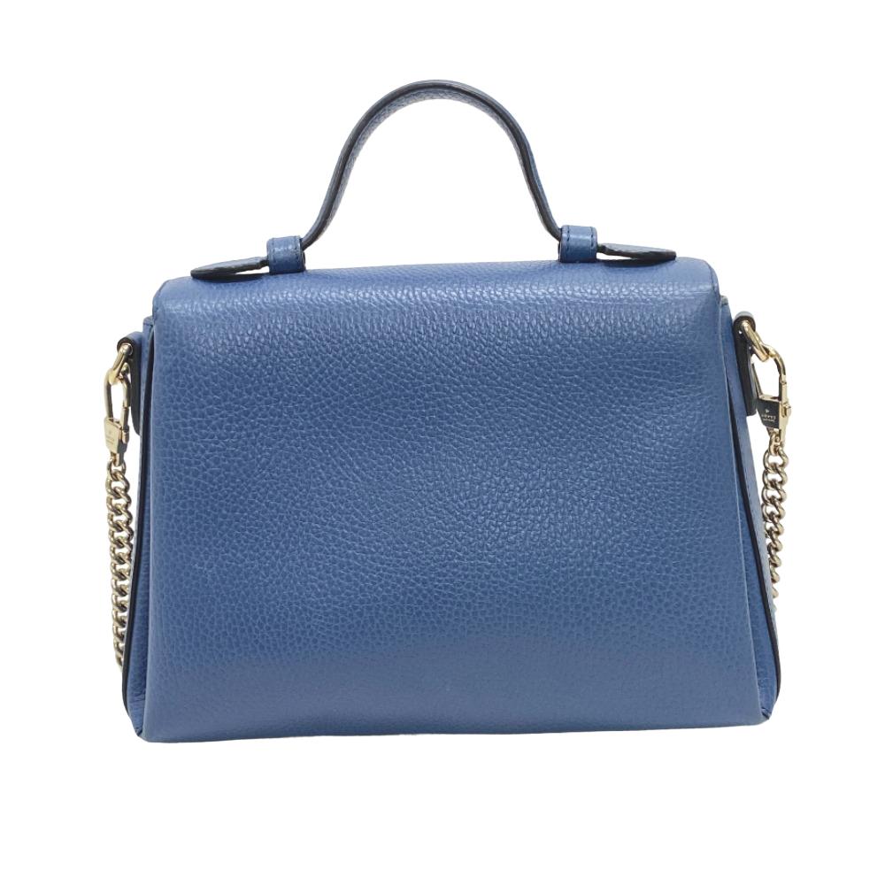 GUCCI Shoulder Bag 510302 leather blue handbag Women