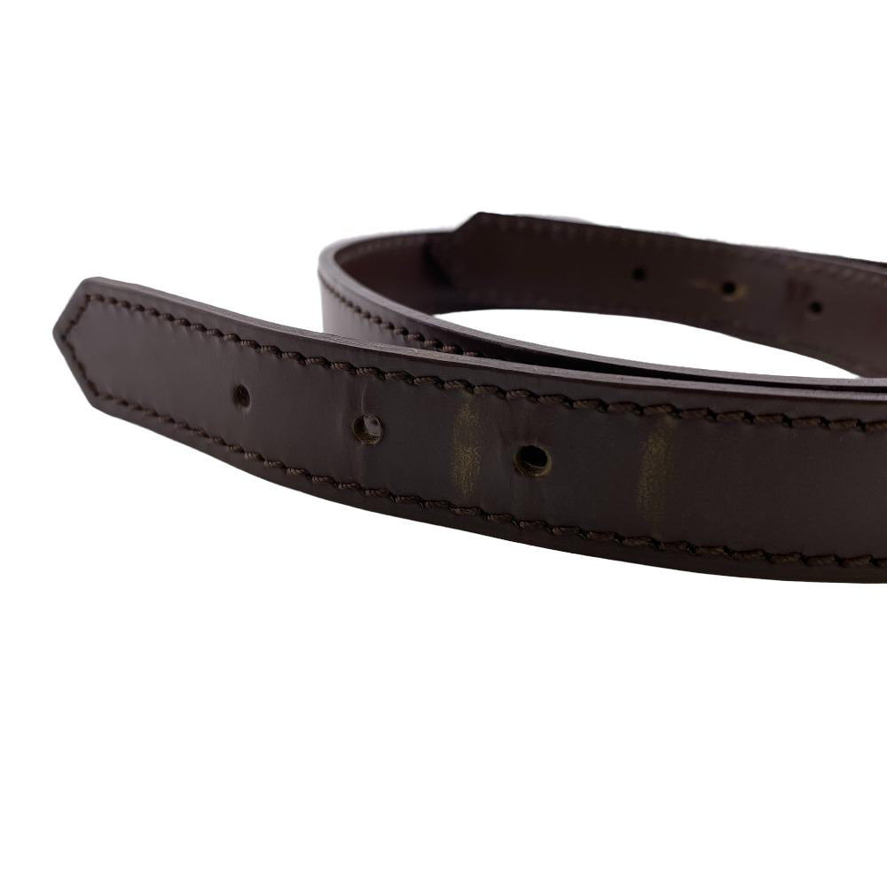 LOUIS VUITTON Shoulder strap leather Brown Ebene For Ravello Women