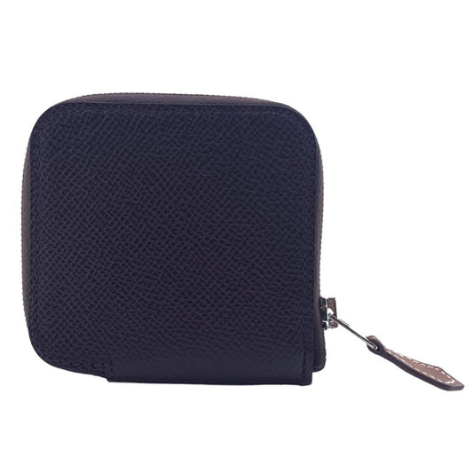 HERMES Coin case Epsom Brown Azap silk in