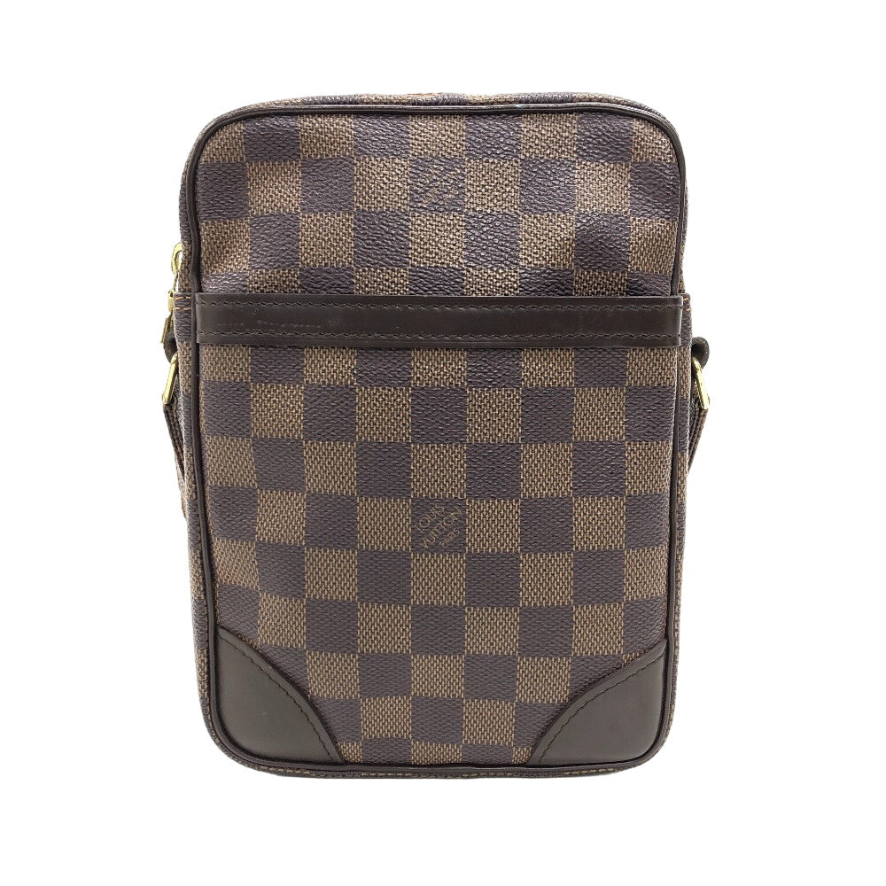 LOUIS VUITTON Shoulder Bag leather Brown Special order Damier Danube Women