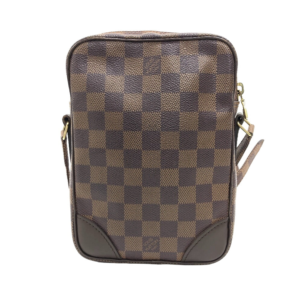 LOUIS VUITTON Shoulder Bag leather Brown Special order Damier Danube Women