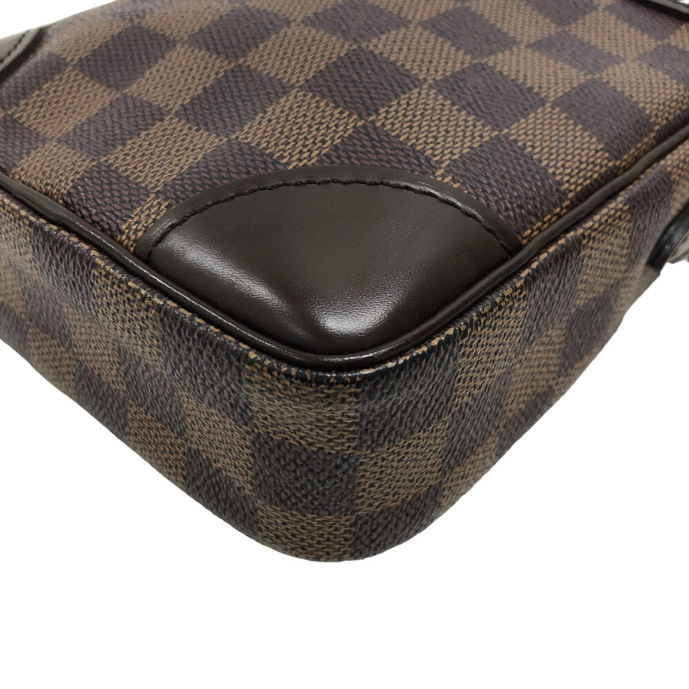 LOUIS VUITTON Shoulder Bag leather Brown Special order Damier Danube Women