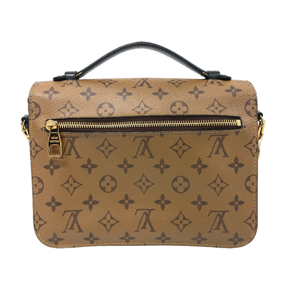 LOUIS VUITTON Shoulder Bag leather Brown Monogram reverse Pochette Metis MM Women