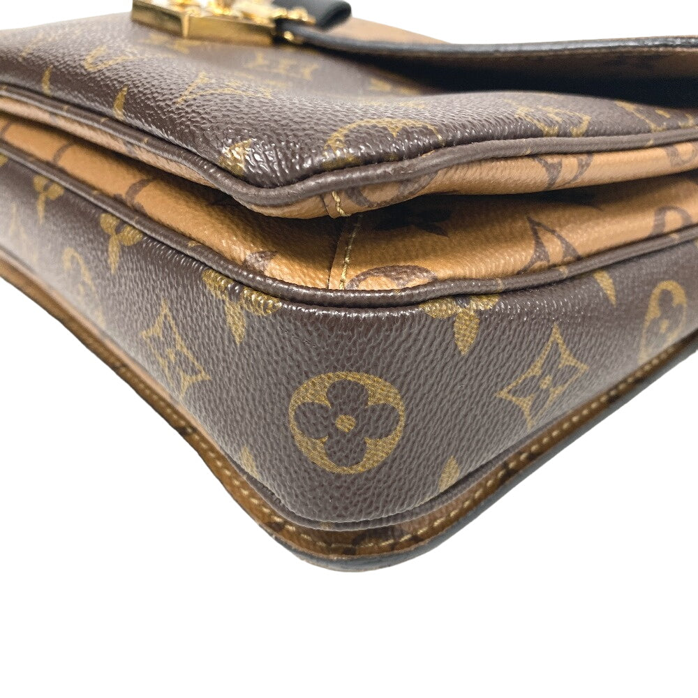 LOUIS VUITTON Shoulder Bag leather Brown Monogram reverse Pochette Metis MM Women