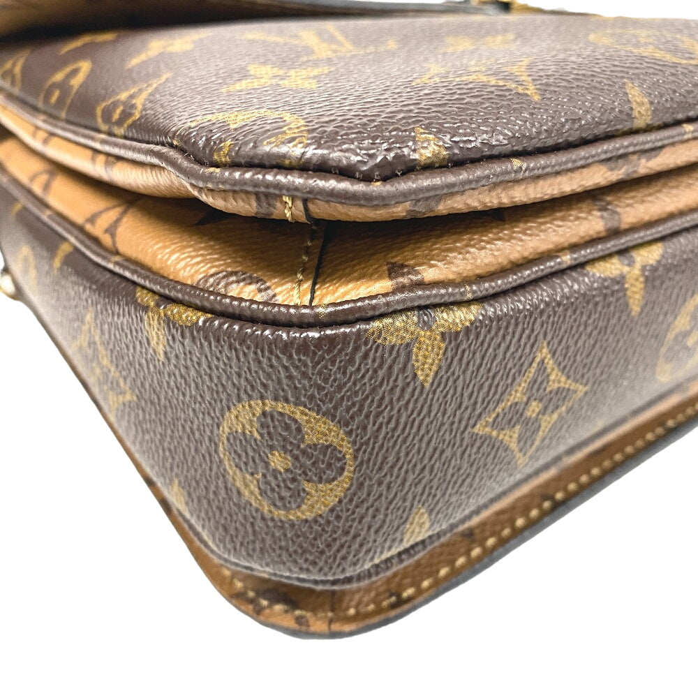 LOUIS VUITTON Shoulder Bag leather Brown Monogram reverse Pochette Metis MM Women