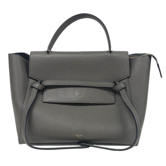 CELINE Handbag leather gray 2WAY Belt bag mini Women