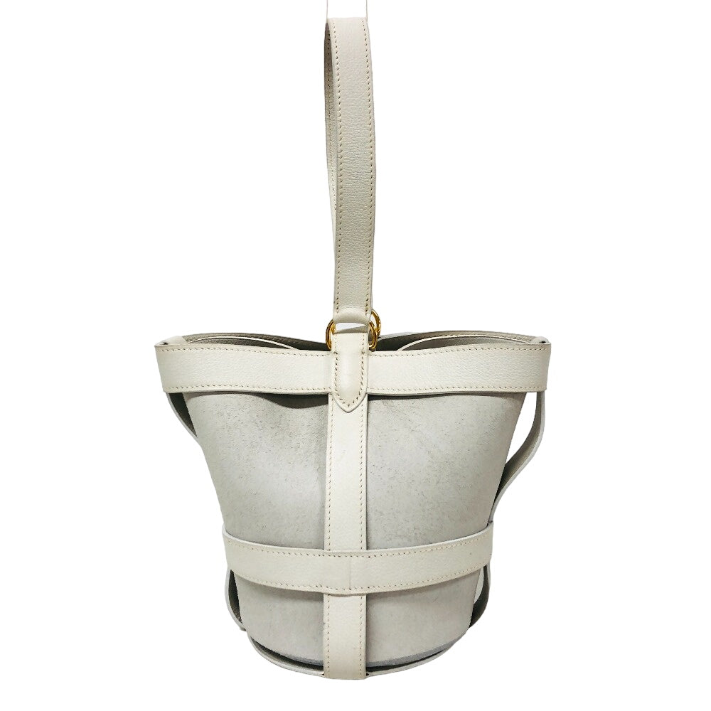 HERMES Handbag leather white Vogarribar Musardine 2