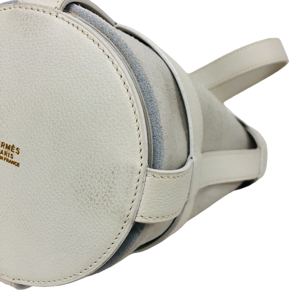 HERMES Handbag leather white Vogarribar Musardine 2