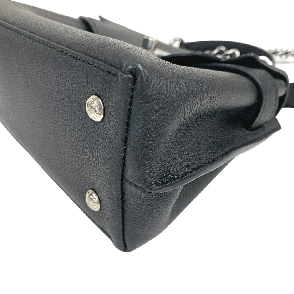 LOUIS VUITTON Shoulder Bag leather black handbag LV turn lock Rock Me Ever MINI Women
