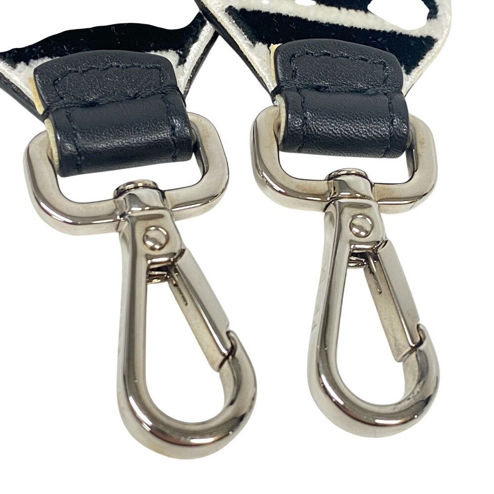 FENDI Shoulder strap Leather, Fabric white Strap you