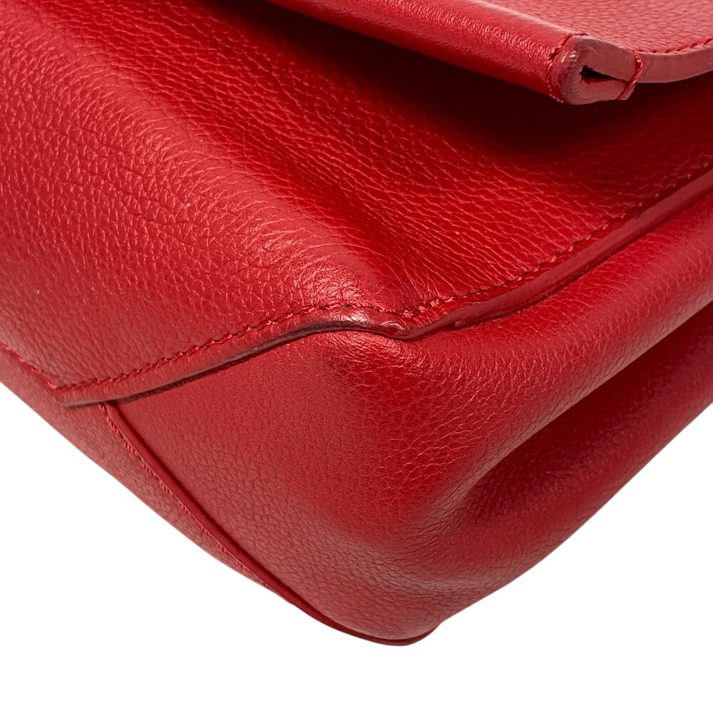 LOUIS VUITTON Shoulder Bag leather Red LV logo Rock Me 2 BB Women