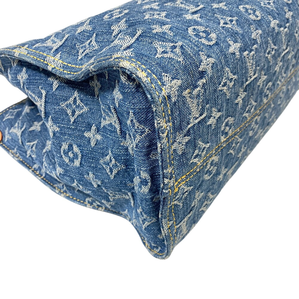 LOUIS VUITTON Tote Bag Monogram denim Navy Monogram denim On the Go MM Women