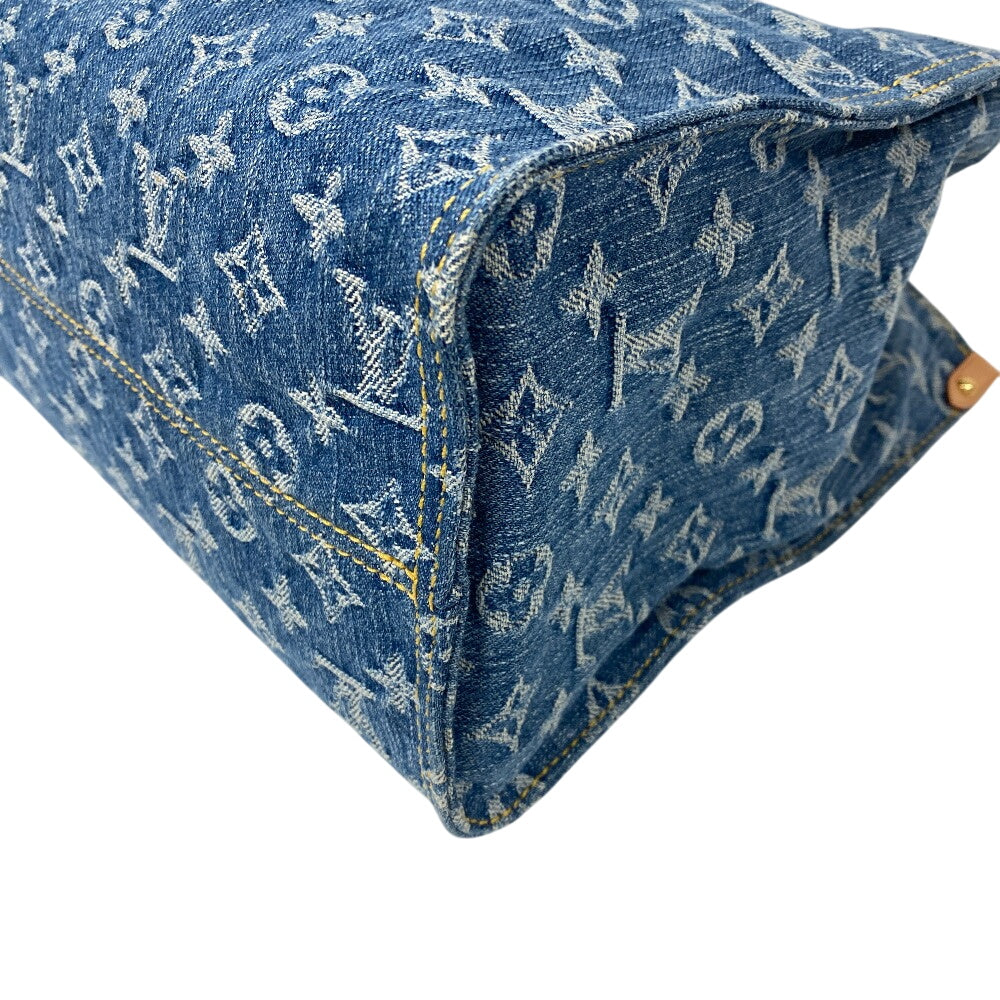 LOUIS VUITTON Tote Bag Monogram denim Navy Monogram denim On the Go MM Women