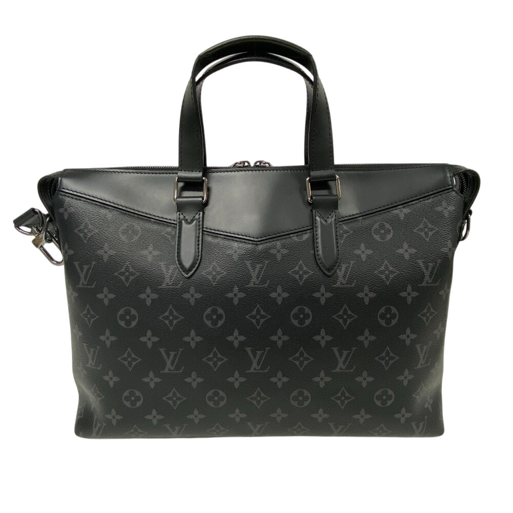 LOUIS VUITTON Briefcase leather black Shoulder Monogram Eclipse Explorer Women(Unisex)