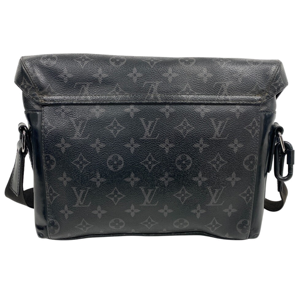 LOUIS VUITTON Shoulder Bag leather black Monogram Eclipse Messenger voyage PM