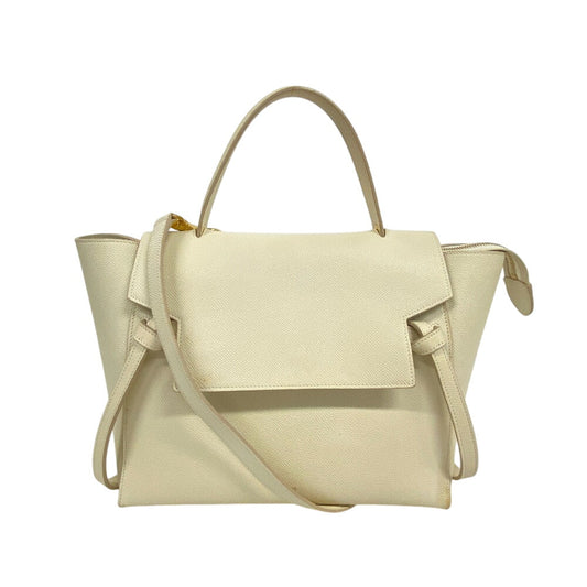 CELINE Handbag leather Ivory 2WAY small belt bag Women