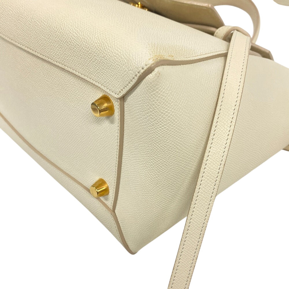CELINE Handbag leather Ivory 2WAY small belt bag Women