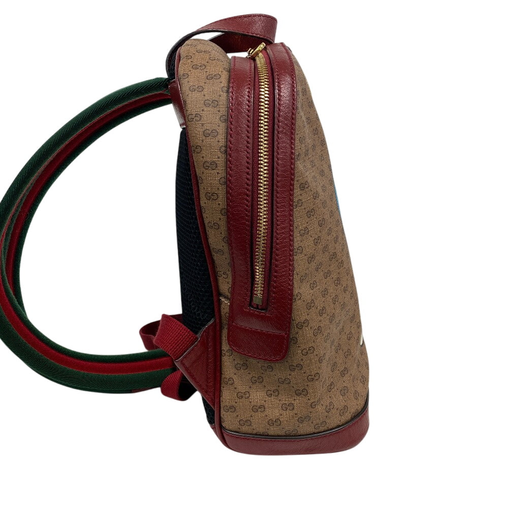 GUCCI Backpack 647816 PVC, Leather beige Mini GG Supreme