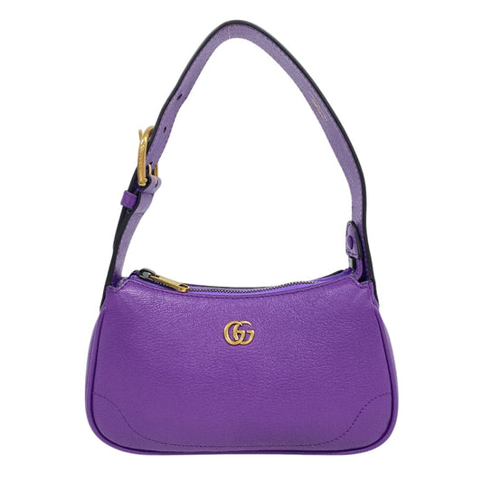 GUCCI Handbag 739076 leather purple GG Marmont Aphrodite Small