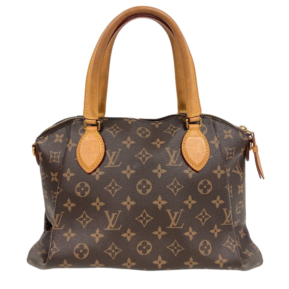 LOUIS VUITTON Handbag leather Brown Monogram Rivory MM