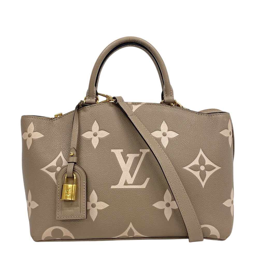 LOUIS VUITTON Handbag leather Turtrail Claim Monogram Empreinte Bicolor Petit Palais PM Women