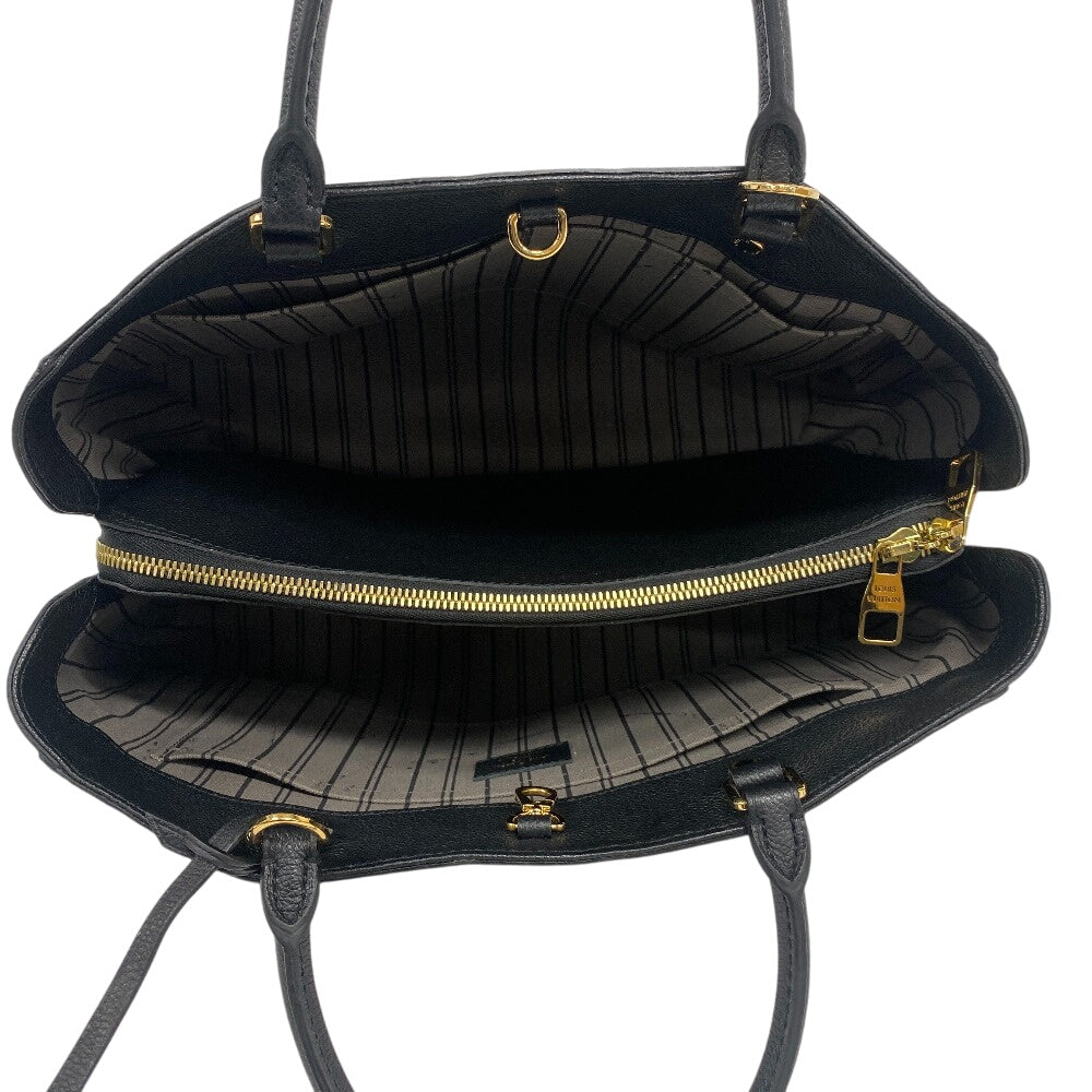 LOUIS VUITTON Handbag M41069 leather black Monogram Ann Platt Montaigne GM Women(Unisex)