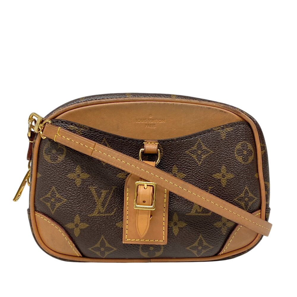 LOUIS VUITTON Shoulder Bag leather Brown Monogram Deauville Mini