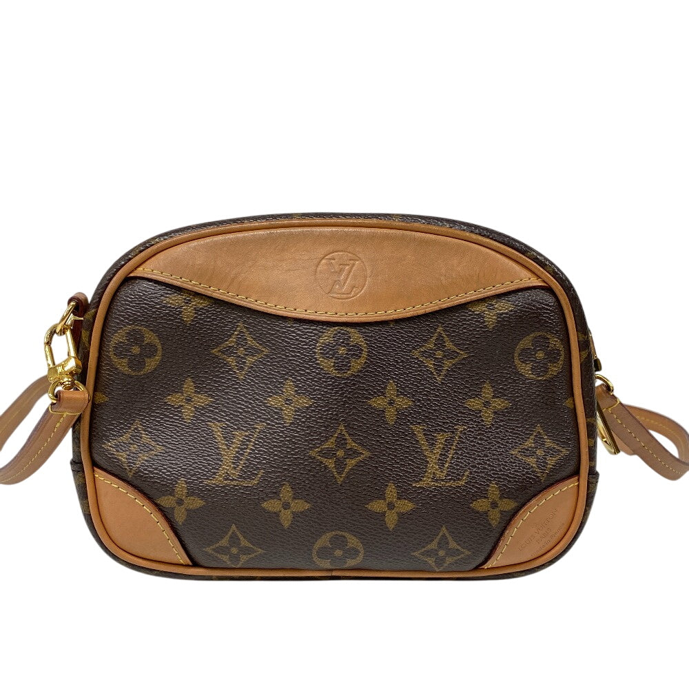 LOUIS VUITTON Shoulder Bag leather Brown Monogram Deauville Mini