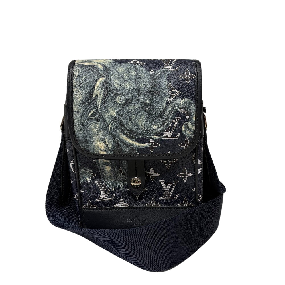LOUIS VUITTON Shoulder Bag leather Navy Monogram savanna Messenger BB Women(Unisex)