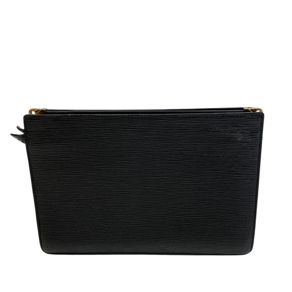 LOUIS VUITTON business bag Epi Leather black Clutch bag Epi Enghien mens
