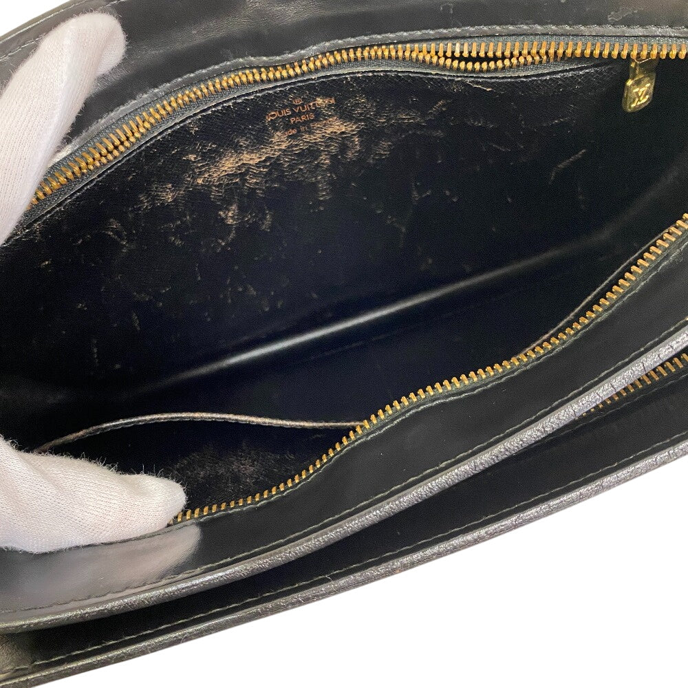 LOUIS VUITTON business bag Epi Leather black Clutch bag Epi Enghien mens