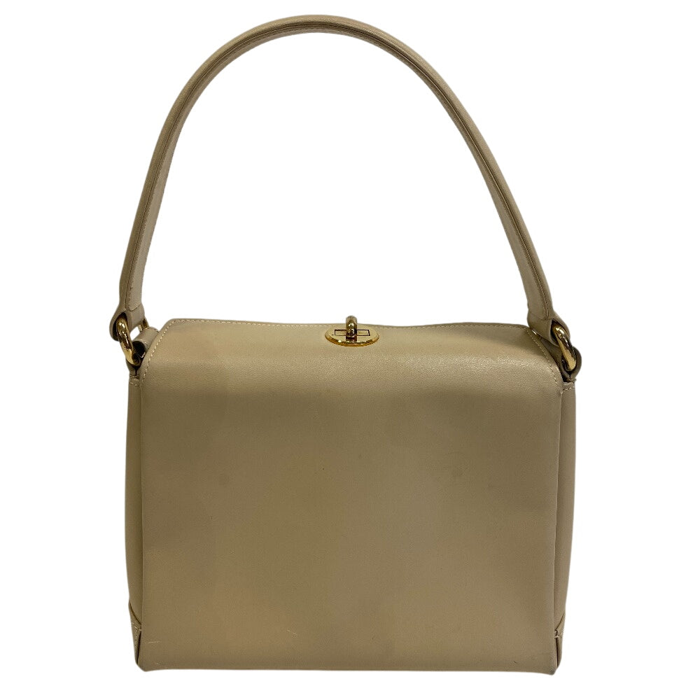 GUCCI Handbag leather Ivory Shoulder Bag turn lock Old Gucci Women