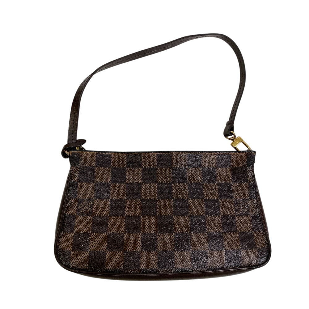 LOUIS VUITTON Pouch leather Brown Pouches, handbags, accessory cases Damier Navona Women