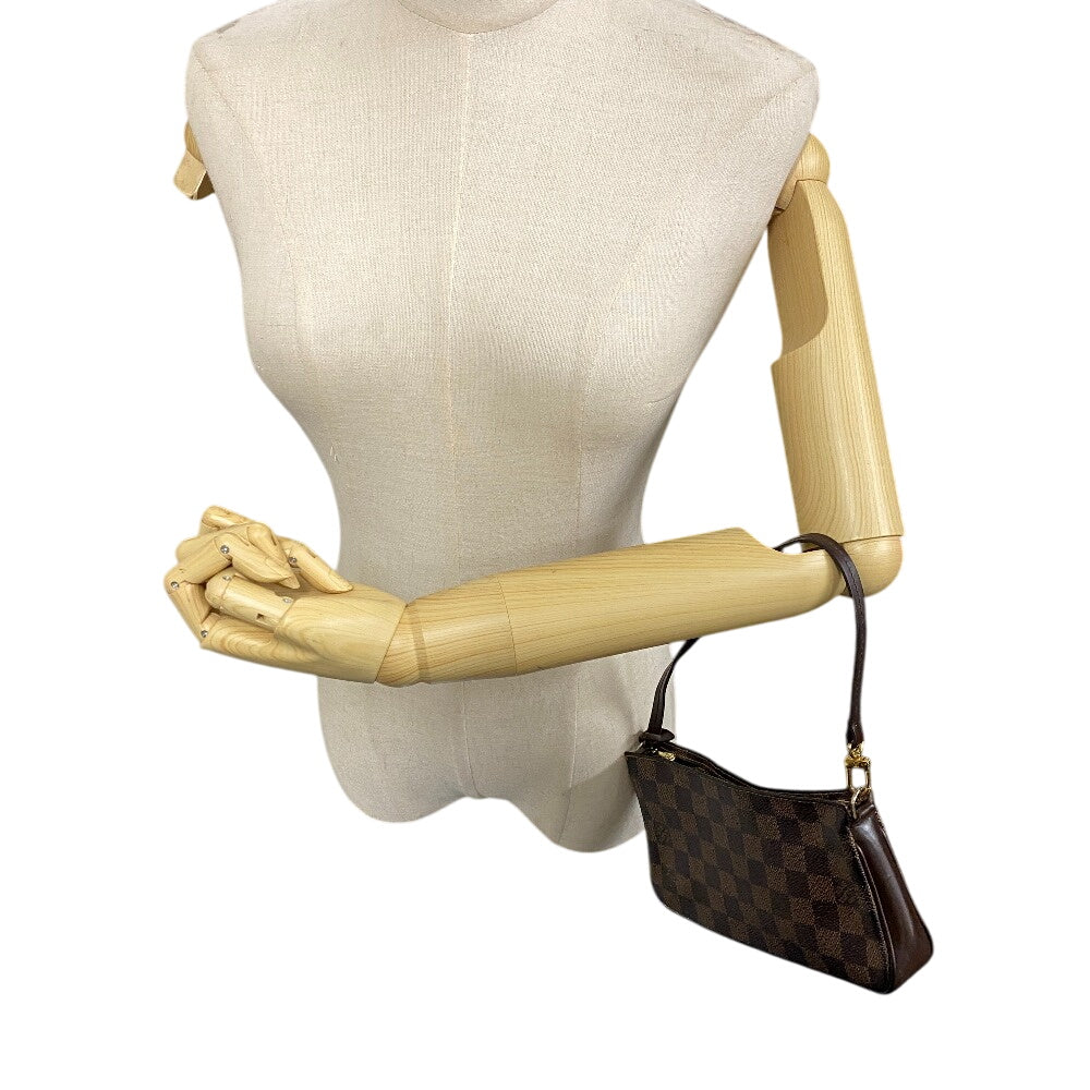 LOUIS VUITTON Pouch leather Brown Pouches, handbags, accessory cases Damier Navona Women