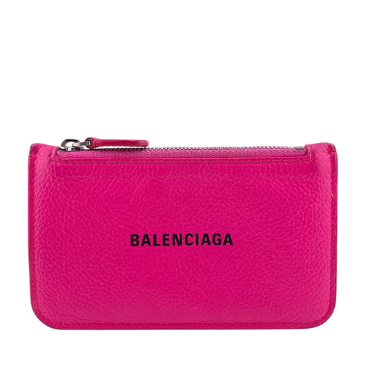 BALENCIAGA Coin case Grain Calfskin Leather pink Grain calfskin Cash Large Long Coin and Card Holder Women