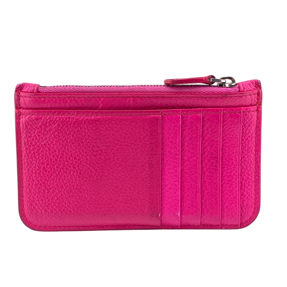 BALENCIAGA Coin case Grain Calfskin Leather pink Grain calfskin Cash Large Long Coin and Card Holder Women