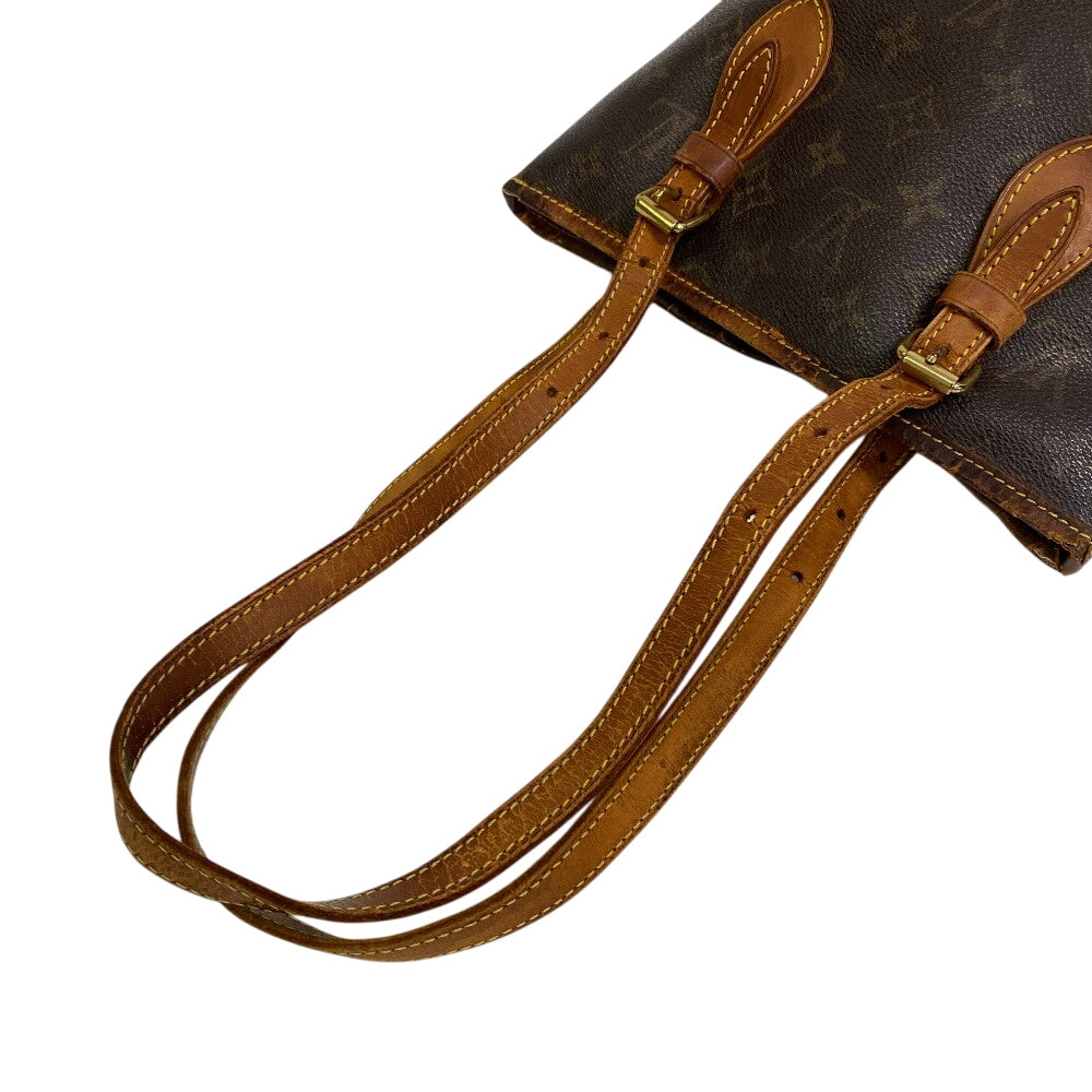 LOUIS VUITTON Tote Bag leather Brown Monogram BucketPM
