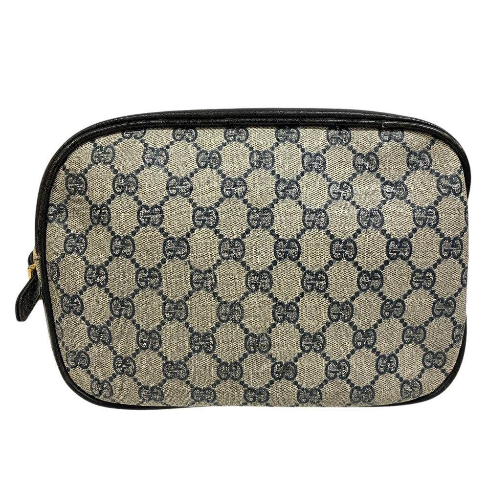 GUCCI Shoulder Bag PVC, Leather Navy Old Gucci shoulder bag with logo GG Women(Unisex)