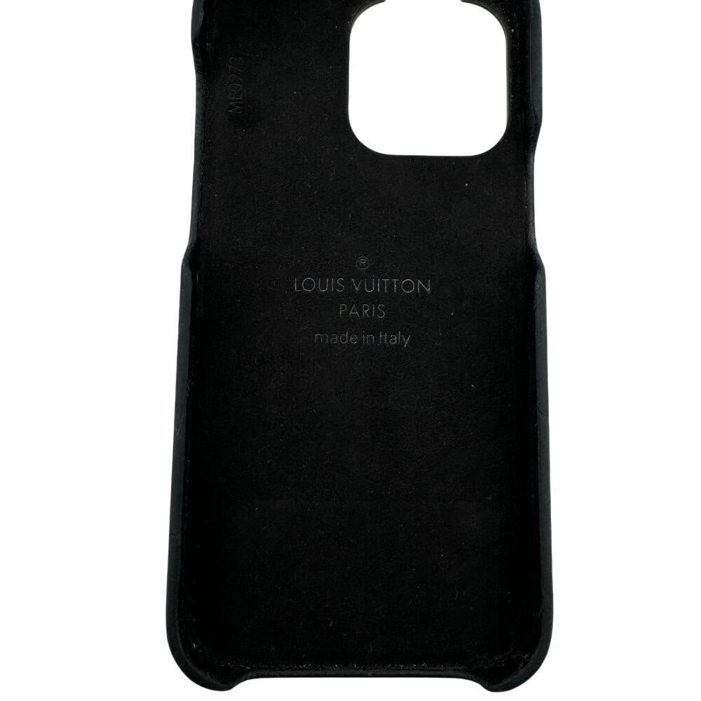 LOUIS VUITTON iPhone case leather black Monogram Bumper iPhone 15Pro MAX