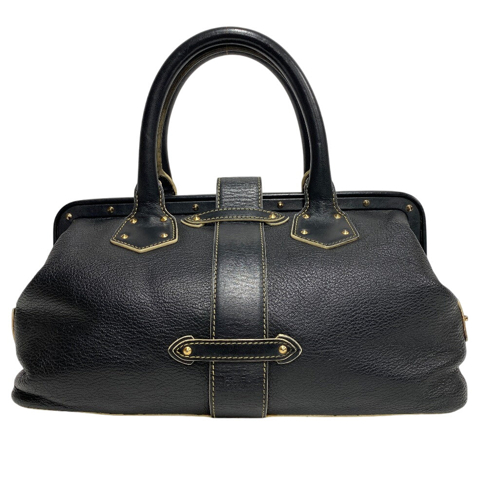 LOUIS VUITTON Handbag leather black Suhari Angnieux PM Women