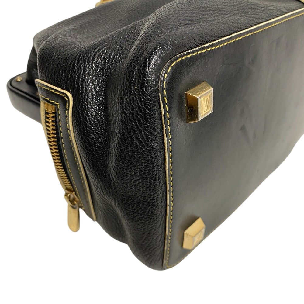 LOUIS VUITTON Handbag leather black Suhari Angnieux PM Women