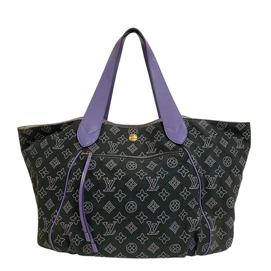 LOUIS VUITTON Tote Bag canvas purple Monogram beach line Hippo Ipanema GM