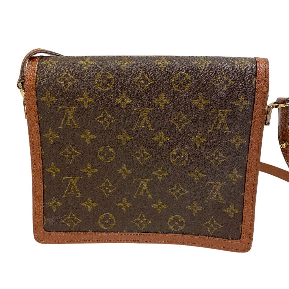 LOUIS VUITTON Shoulder Bag leather Brown Monogram Raspail Women